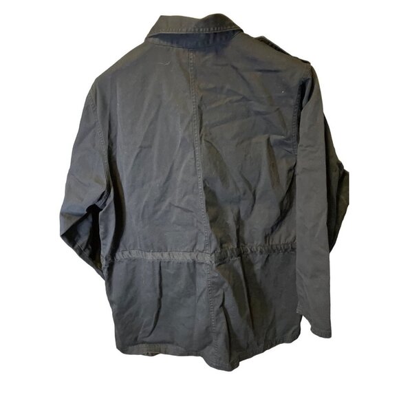 Denim & Co Black Long Safari Button Front Jacket Sz 1X - Picture 2 of 9